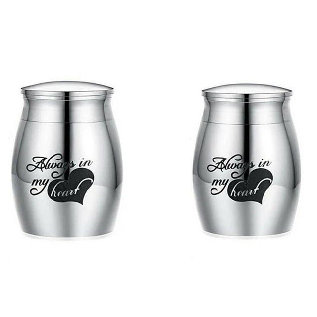 Mini Urn for Ashes Cremation Memorial Small Keepsake Ash Containerl Jar 2pcs