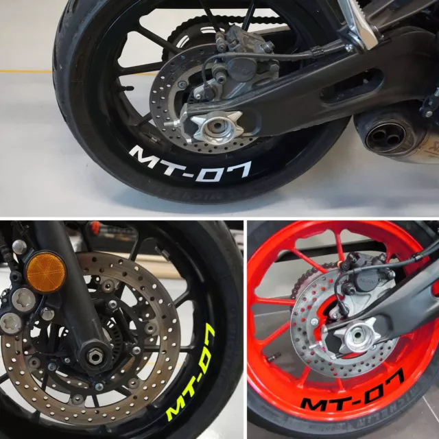 Scritte Adesive per interno Cerchi Ruote Moto compatibili con Yamaha MT-07