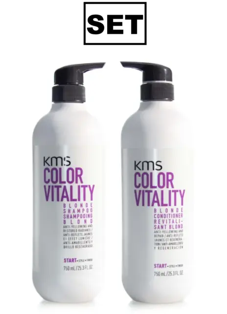 Kms California Blonde Color Vitality Shampoo and Conditioner 750ml