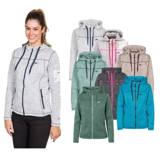 Trespass Womens Hoodie Fleece Jacket Full Zip Female Walking Casual Odelia