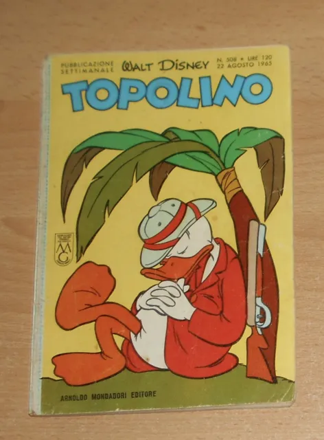 Ed.mondadori  Serie  Topolino   N° 508  1965   Originale  !!!!!