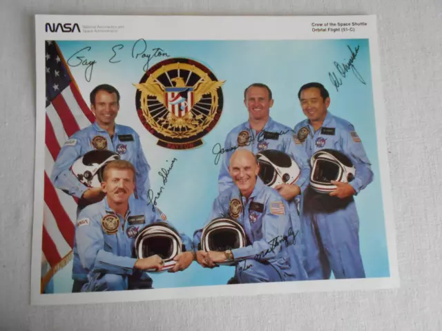 STS 51-C NASA Litho original signiert Ellison Onizuka Space