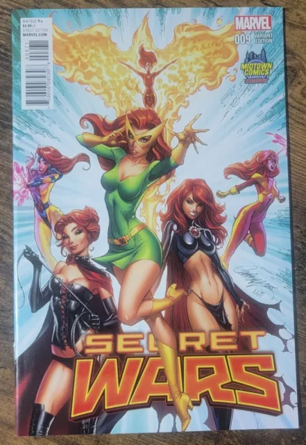 Secret Wars 9 Rare J Scott Campbell Midtown Variant Nm Spiderman Avengers Thor