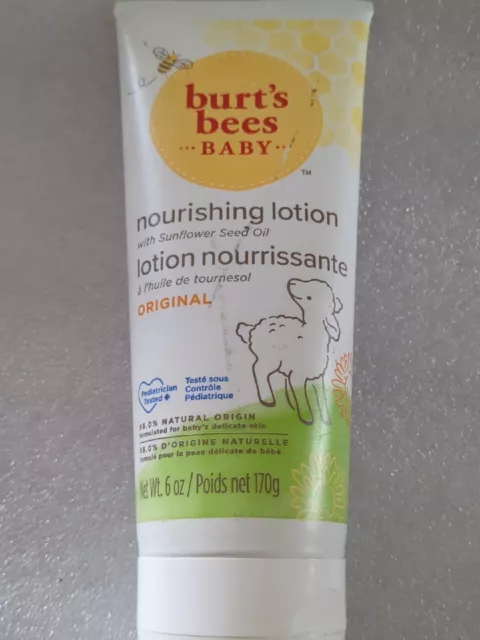 Burt's Bees Nourishing Baby Lotion  With Sunflower Seed Oil NEW SEALED 170g