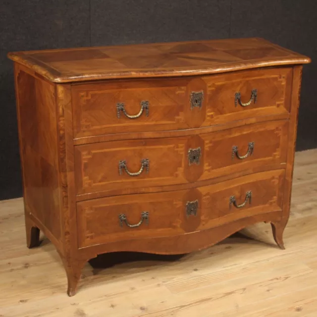Commode buffet style Louis XV meuble chiffonier bois incrusté 20ème siècle 900