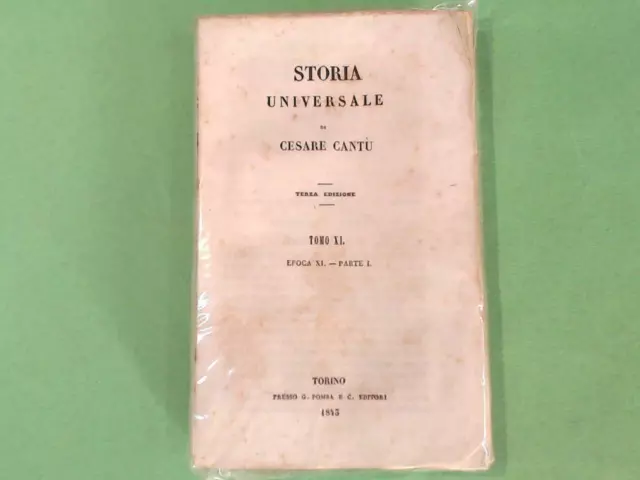 Storia Universale Tomo Xviii Parte Ii  Cesare Cantu' 1846 Pomba