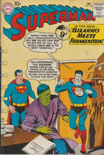 ###Dc Comics Superman #143 February 1961 F+ (6.5) ###