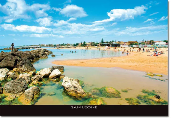 Cartolina Da Collezione Foto Sicilia Agrigento Spiaggia Di San Leone