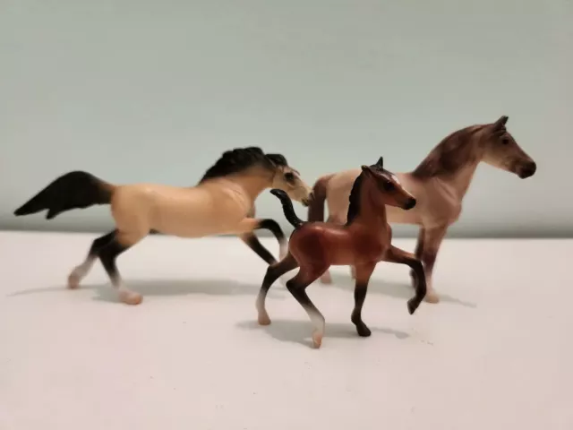 Breyer Stablemates Lot of 3 Mare, Foal, and Stallion for Shelf, Play, or Custom