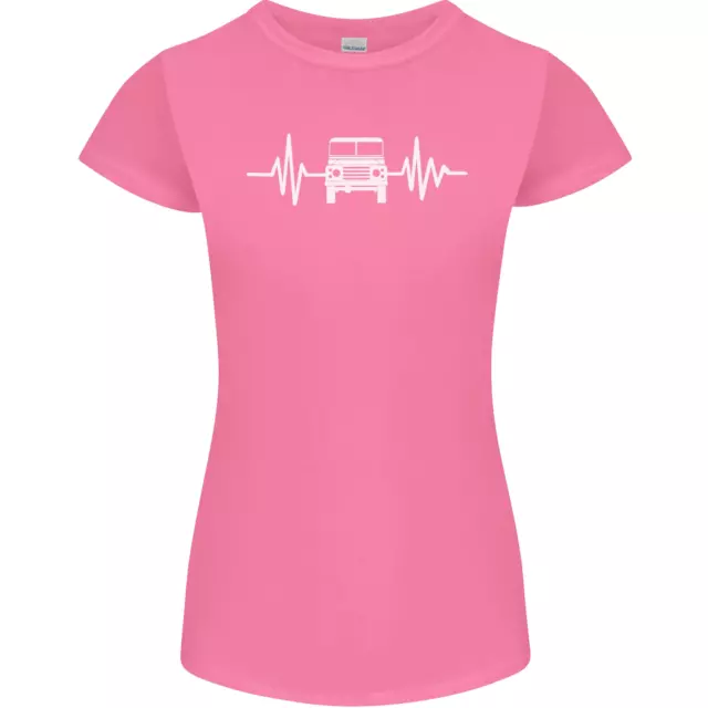 T-shirt 4x4 Heart Beat Pulse Off Roading da donna Petite Cut 3