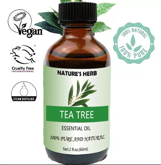 Tea Tree Oil 30ml×2(60ml) Essential Natural Oil & Pure 100% High Quality