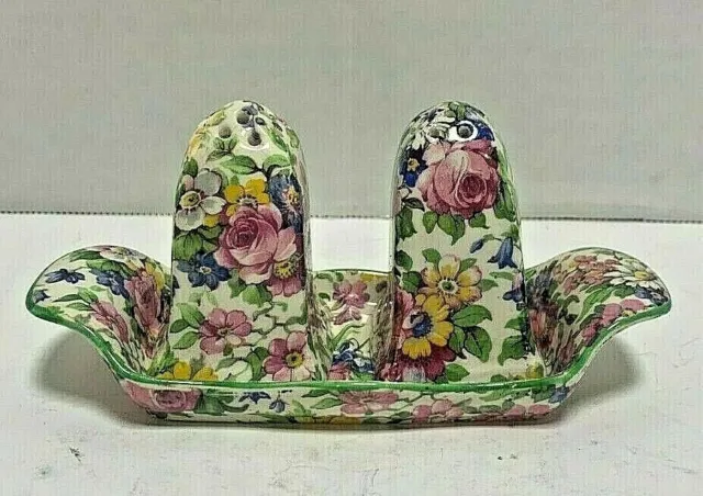 Royal Winton Grimwades Summertime Chintz Salt And Pepper Shakers