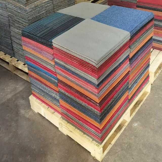 Patchwork Carpet Tiles 5m2 per box FREE Delivery For SHED and GARAGE HEAVY DUTY