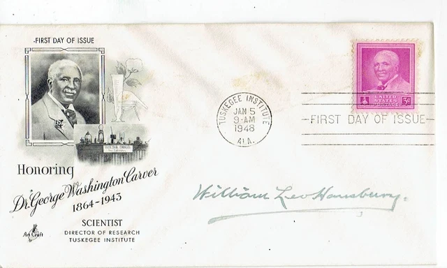 1948  William Leo Hansberry Signed G.w.carver Commemorative Cover
