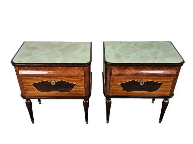 Comodini anni '60 in Mogano Acero e Palissandro | Comodini Mid Century Design