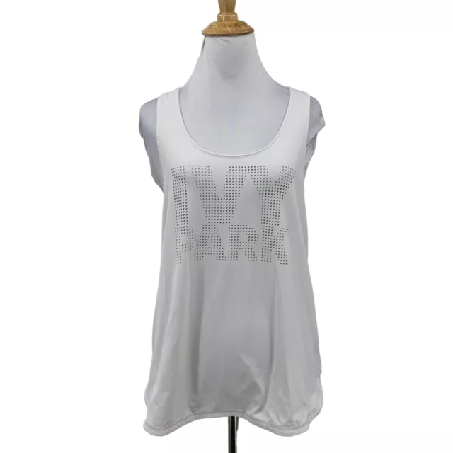 Ivy Park Tank Top Womens XS Extra Small Laser Cut Logo Racerback Scoop Neck