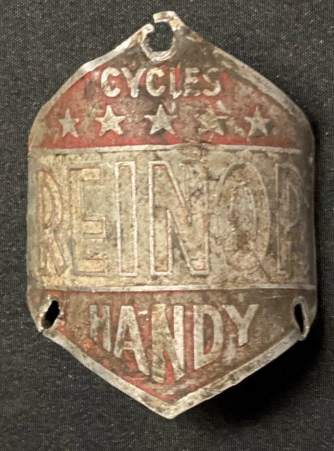 Bicycle tube badge REINOR France antique bikes cycles collection