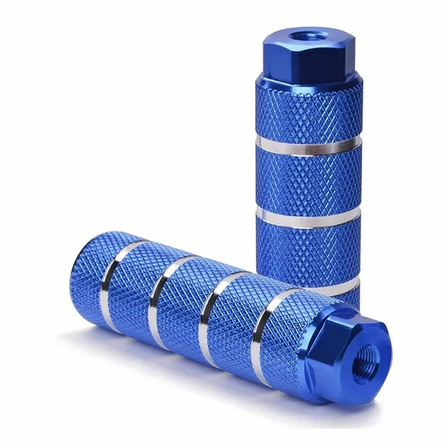 Blue store bike pegs