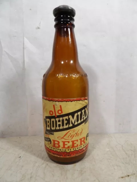 Vintage Old Bohemian Beer Empty Bottle Hammonton NJ