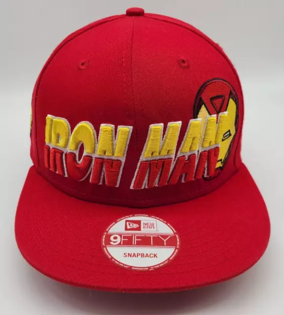 NWT Iron Man Red Marvel New Era 9Fifty Snapback Hat Cap Embroidered