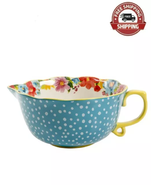 The Pioneer Woman Sweet Rose Ceramic Batter Bowl with Spout - 12 in
