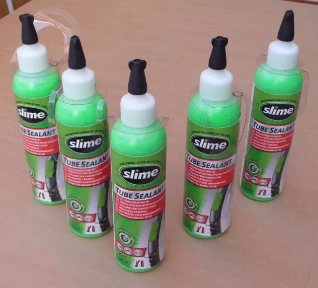 5 Bottles of SLIME 8oz CYCLE BIKE TYRE INNER TUBE SELF REPAIR PUNTURE SEALANT