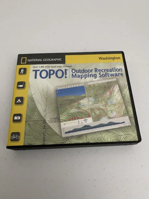 Washington Topo! National Geographic Seamless USGS GPS Topographic Maps 5 CDS