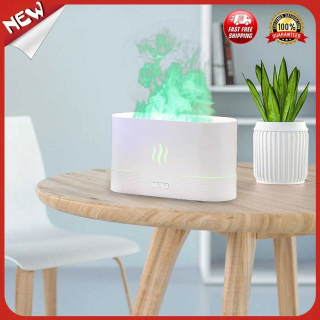 Humidificador de aire de llama simulado del Reino Unido 180 ml electrodoméstico para gimnasio oficina en casa (blanco