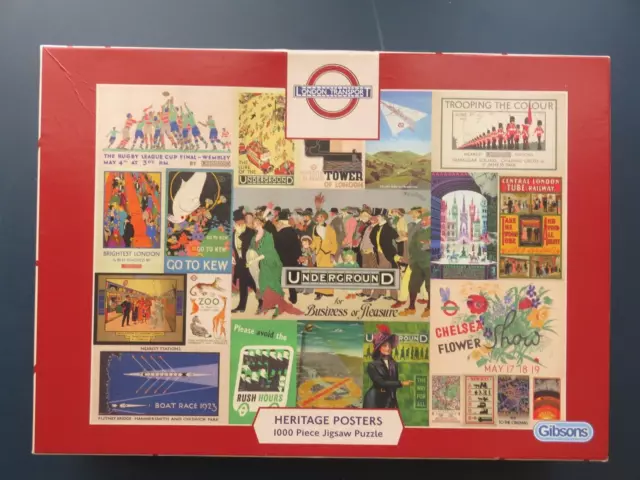 Gibsons 1000 Piece Jigsaw Puzzle London Transport Heritage Posters