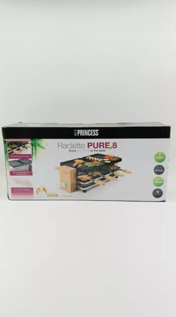 Princess Pure 8 1200W Raclette-Grill - Schwarz (01.162910.01.001) #KT983O