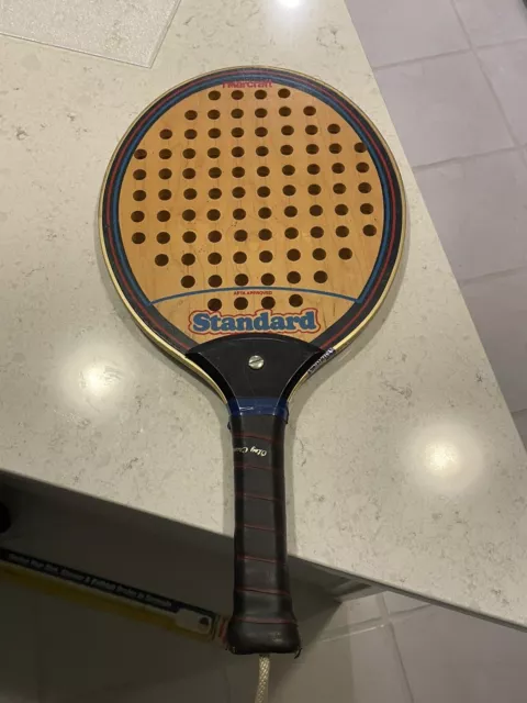 VINTAGE Marcraft Paddle Ball Racquet Standard USA MADE Classic Americana