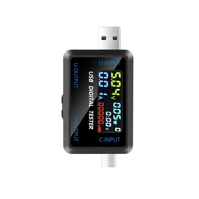 Tester USB Voltmetro E Amperometro - Misuratore Digitale Tensione E Corrente Per USB E Type-C - Foto 13