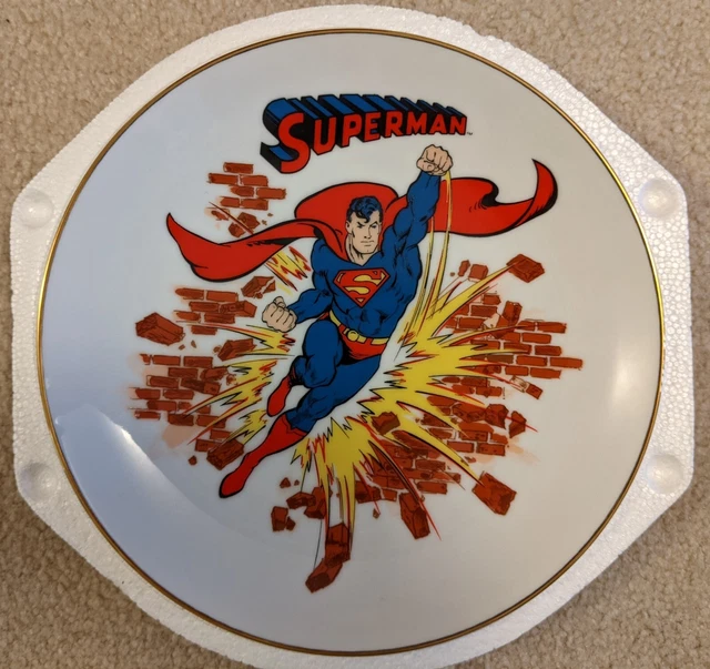 Limited Edition DC Super Heroes Series Superman Collectors Plate #2764, 1 of Six