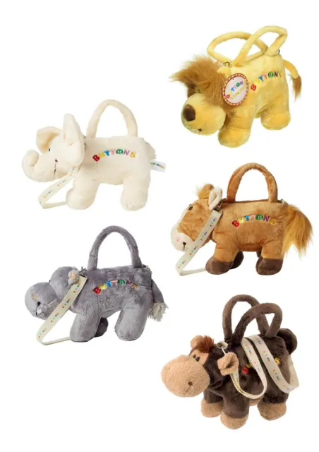 Humatt Buttons Plush Bag (Choose from Pony , Lion , Monkey , Elephant or Hippo )