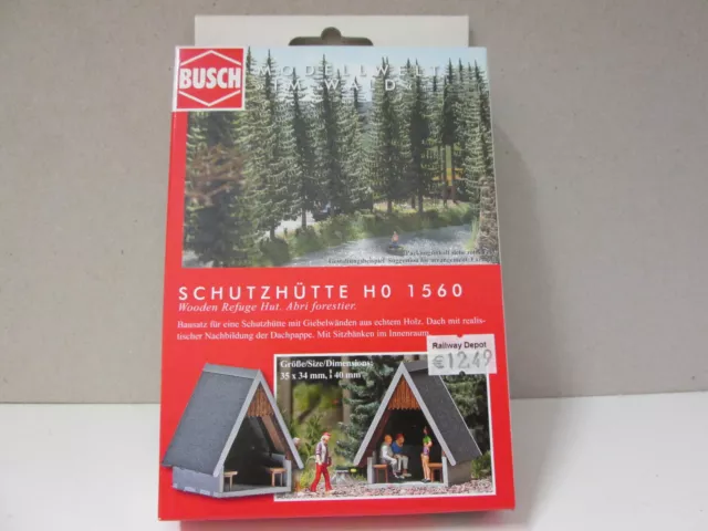 Busch 1560 Schutzhütte  Spur H0  Bausatz
