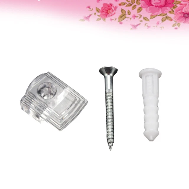 24 piezas Heavy Duty Mirror Clip Set soporte espejo - tornillo clip