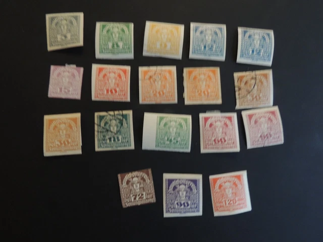Briefmarken „18x Österreich teilw. Falz wie abgebildet (28)“