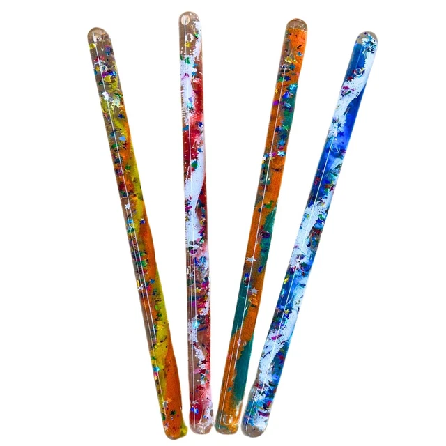 Baguettes Sensorielle à Paillettes Liquid Motion - Pack De 4 - Autisme, TDAH, Anxiété