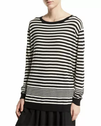 W170 Nwt Vince Cashmere Blend Oversize Stripe Women Sweater Size Xs, S, M $245