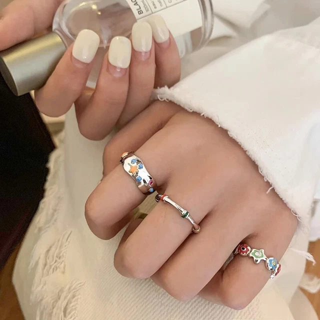 Anelli Per Bambine VIPNAJI - Set Di 12 Anelli Regolabili Con Fiori E Unicorni, Con Scatola - Foto 4