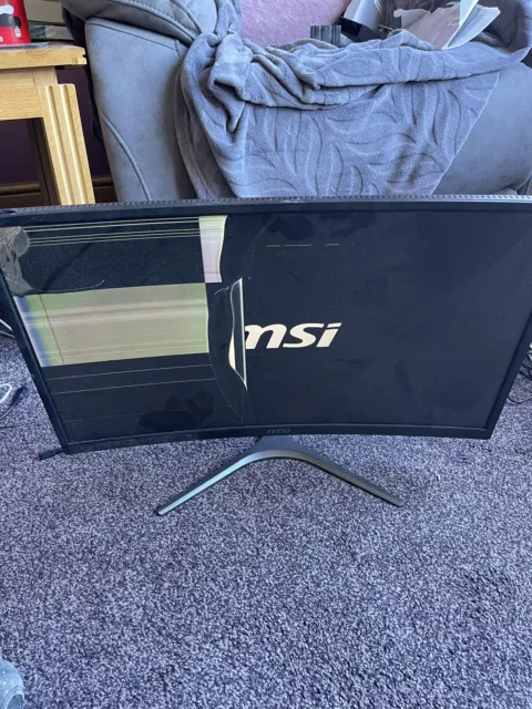 MSI Optix G241VC Full HD 75Hz 24" Curved Monitor *BROKEN SCREEN*