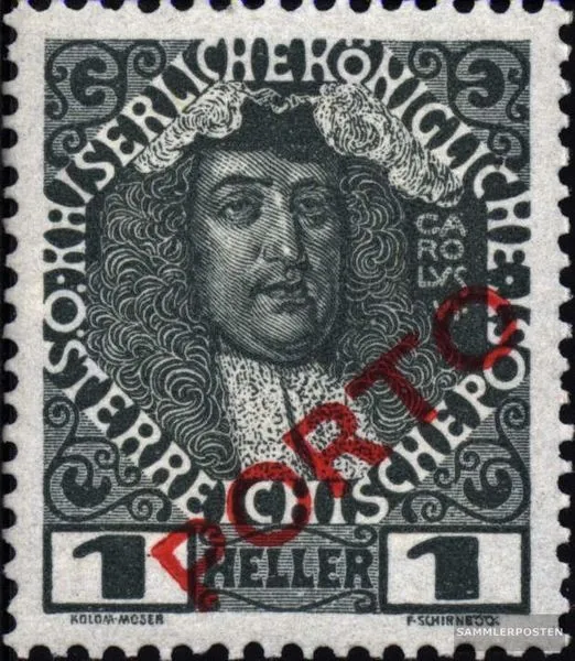 Austria p58 nuevo con goma original 1917 Los sellos de correos