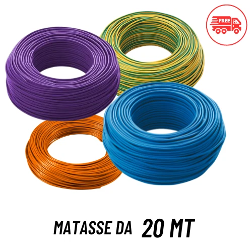 Cavo cordina filo elettrico unipolare FS17 - 1 x 1,5 mmq Bianco