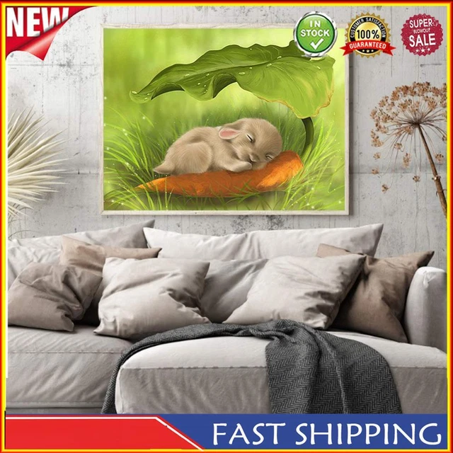 5D DIY Diamond Painting Kits Sleeping Rabbit Full Square Drill Wall Mosaic Craft