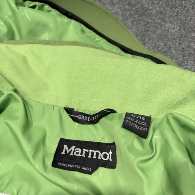 MARMOT GORE TEX Jacket Mens XL Performance Shell Green Hooded $42.99 ...