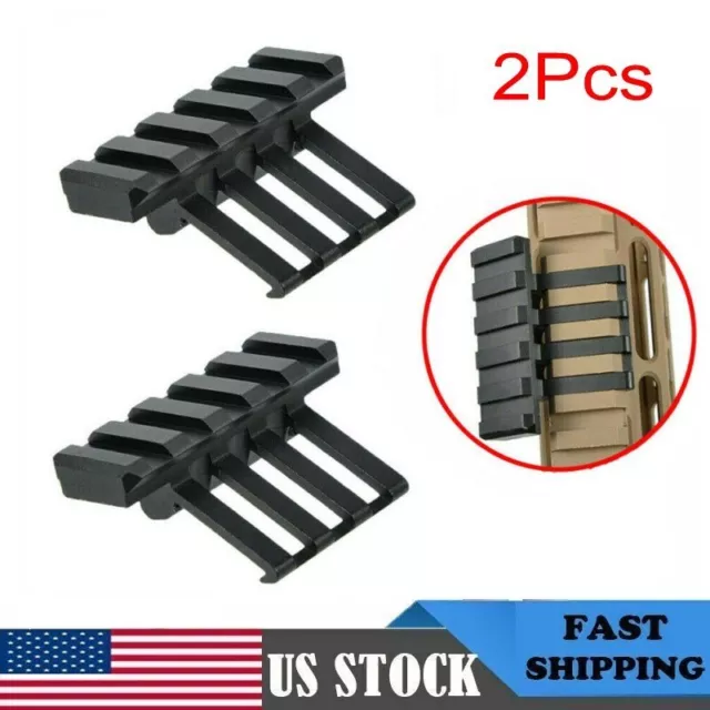 2Pcs Low Profile Tactical 45 Degree Offset Angle Mount Picatinny Weaver Rail