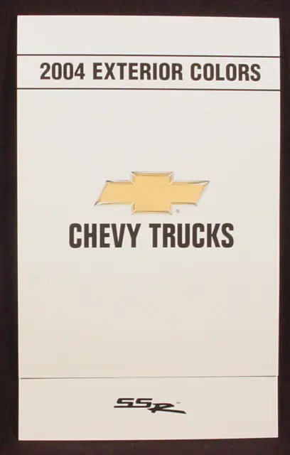 2004 Chevrolet Ssr  Paint Color Chip Brochure - Original