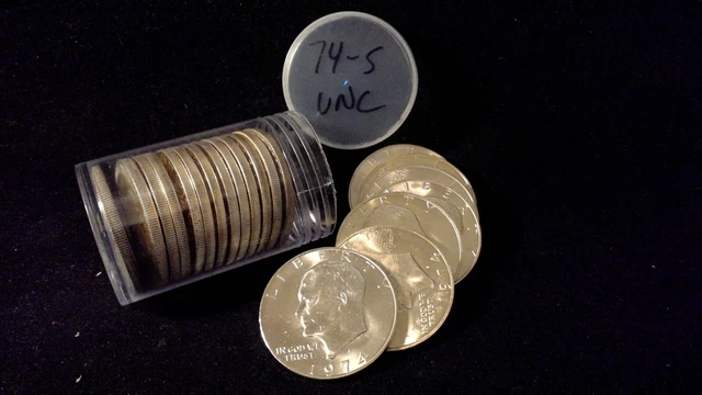 1974-S Silver Uncirculated / Bu Roll Eisenhower (Ike) Dollars