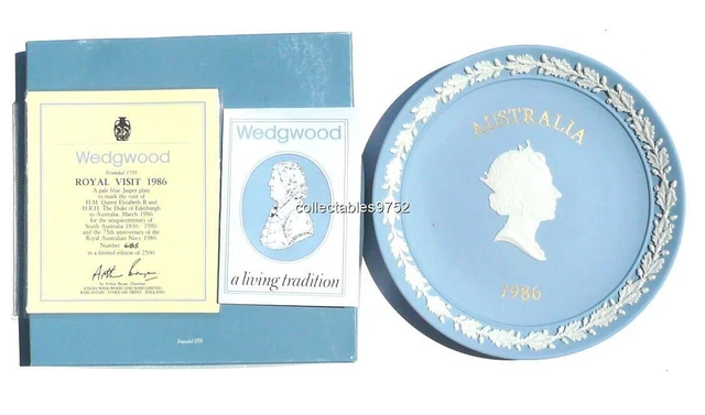 Visit Plate WEDGWOOD JASPERWARE 1986 Royal Visit Plate Limited Edition 685 from ...