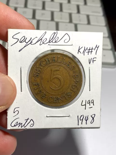 1948 Seychelles 5 Cents